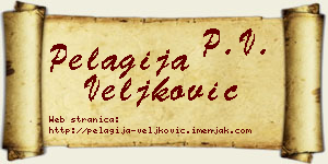 Pelagija Veljković vizit kartica